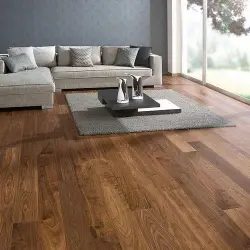 Warm modern living room flooring